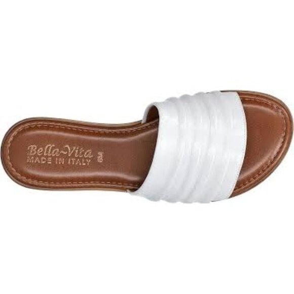Bella Vita Womens Italy Rya Italy Slip On Flat Slide Sandals White Size 9M NIB - Picture 4 of 5